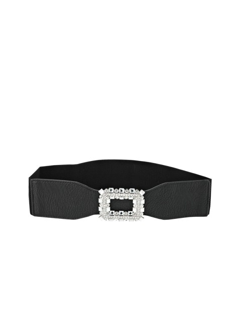 

Kazo Women Black Embellished Buckle Wide Belt