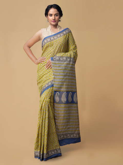 

Unnati Silks Yellow Woven Design Kota Saree