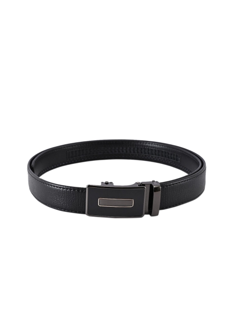 

BuckleUp Men Black Solid Belt
