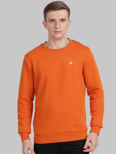 

ANTHEM Men Orange Solid Sweatshirt