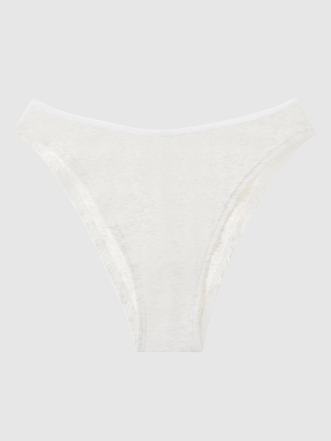 

La Senza Women Grey Melange Solid Remix Cotton Bikini Briefs 11152280-40GI