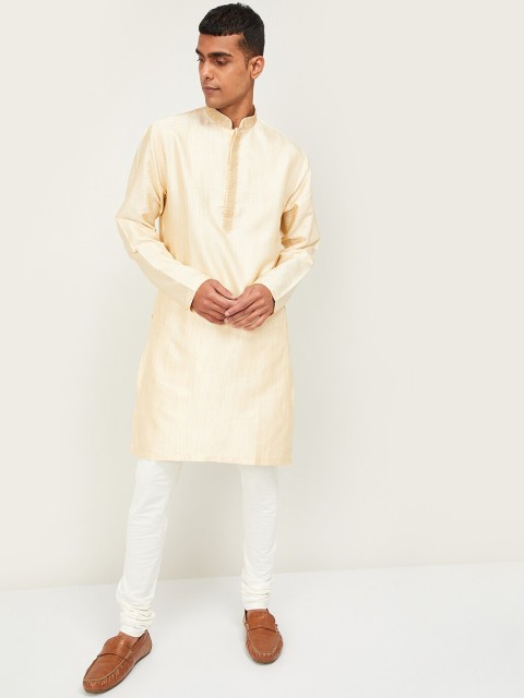 

Melange by Lifestyle Men Off-White Yoke Design Kurta with Pyjamas