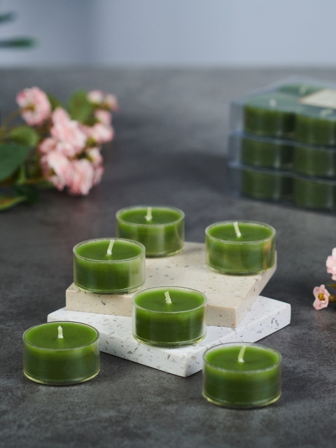 

Pure Home and Living Set of 4 Green Mandarin Cranberries Tealight Candles