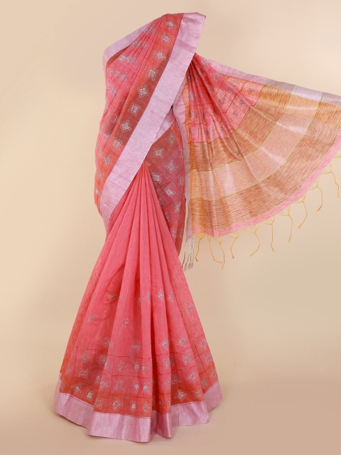 

Pothys Pink Woven Design Saree