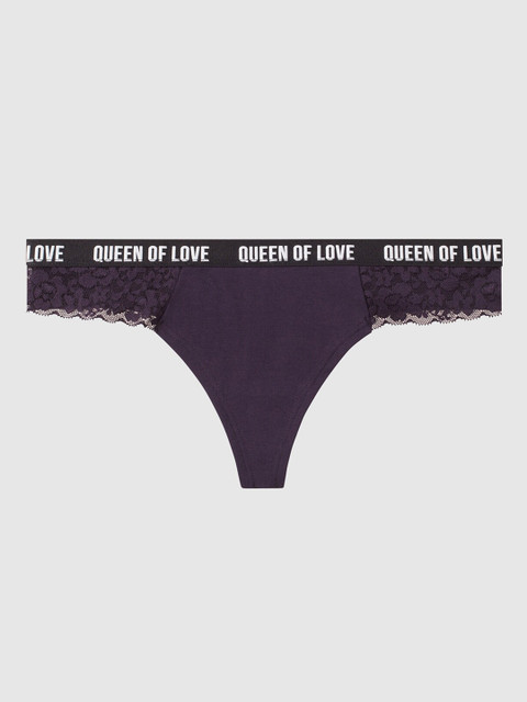 

La Senza Women Purple Solid Remix Cotton Thongs 11142988-22P6