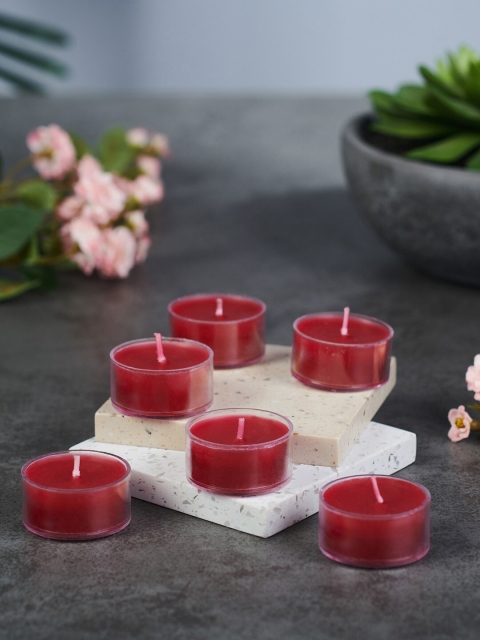 

Pure Home and Living Set Of 4 Red Red Apple Cinnamon Candle
