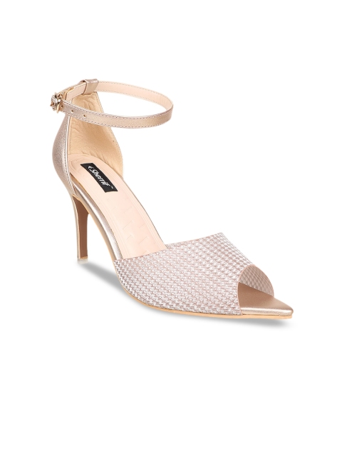 

Sherrif Shoes Women Champagne Embellished Peep Toes