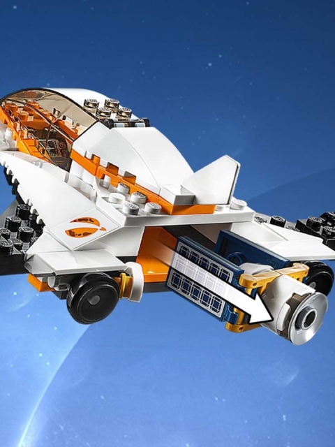 

LEGO Kids White & Orange Satellite Service Mission Playset