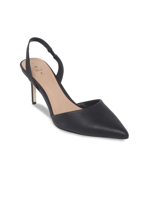 

Call It Spring Women Black Solid Pumps