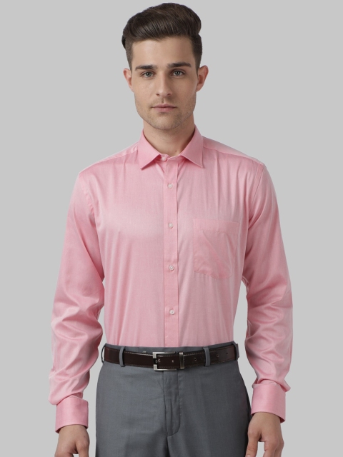 Park Avenue Men Pink Regular Fit Solid Formal Shirt