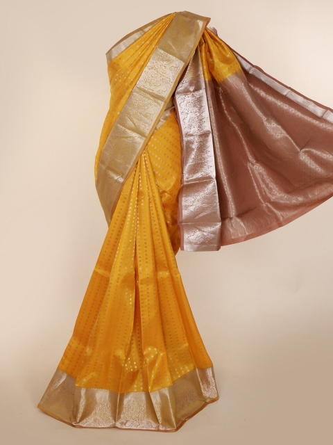 

Pothys Yellow Pure Silk Woven Design Kanjeevaram Saree