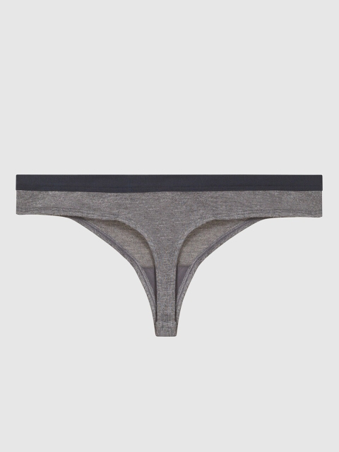 

La Senza Women Grey Solid Remix Ultrasoft Thongs 11151726-43MN