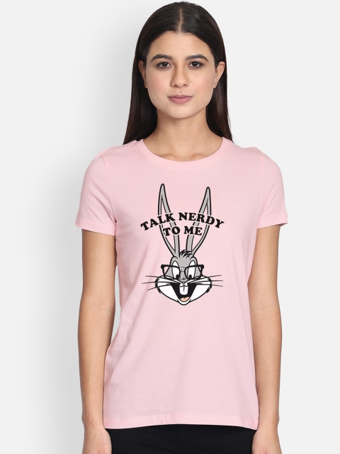 

Free Authority Looney Tunes Print Pink Tshirt for Women
