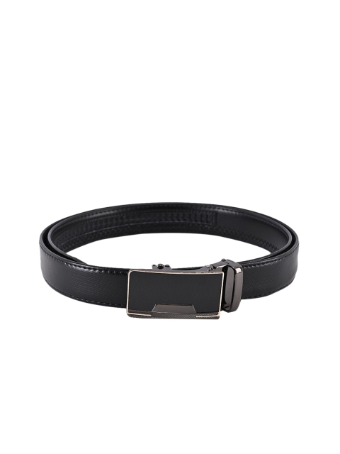 

BuckleUp Men Black Solid Belt