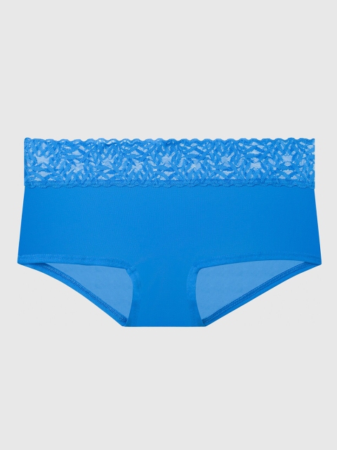 

La Senza Women Blue Solid Remix Cotton Boy Shorts 11150653-2CRX