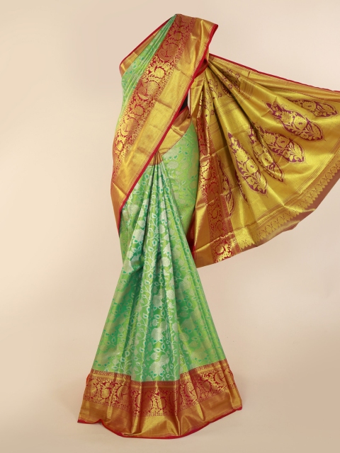

Pothys Green Woven Design Tissue Saree