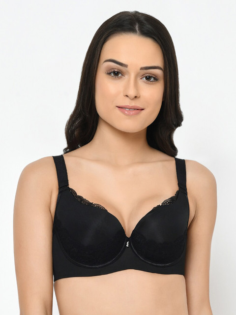 

Cosmo Lady Women Black Solid Lightly Padded Underwired T-Shirt Bra 088609