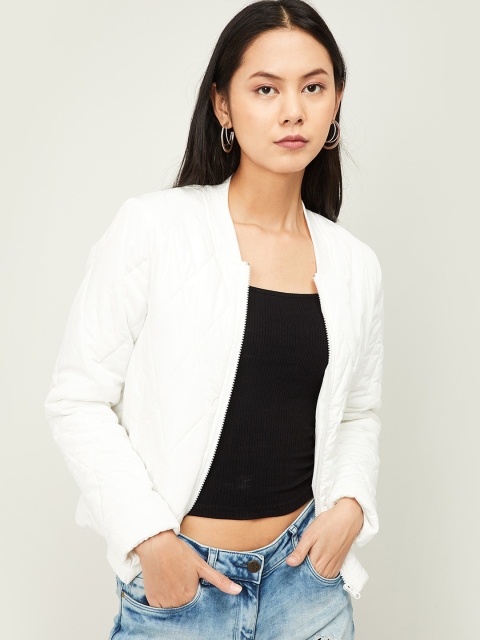 

Ginger by Lifestyle Women Off-White Bomber