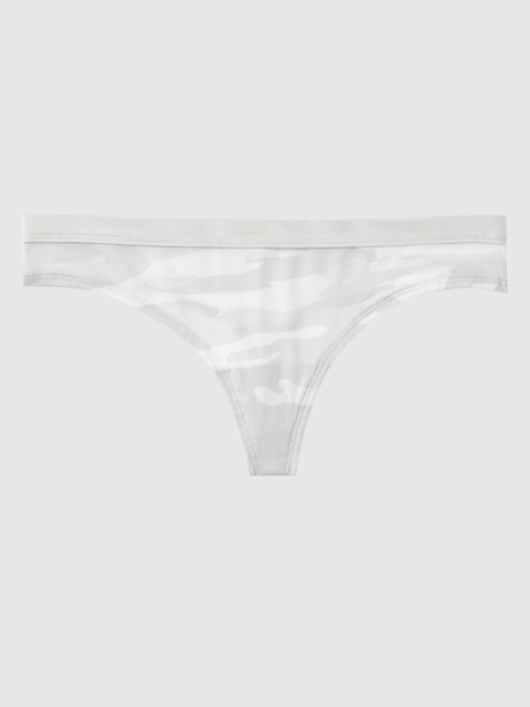 

La Senza Women Grey & White Printed Remix Ultrasoft Thongs 11062101-3XHV