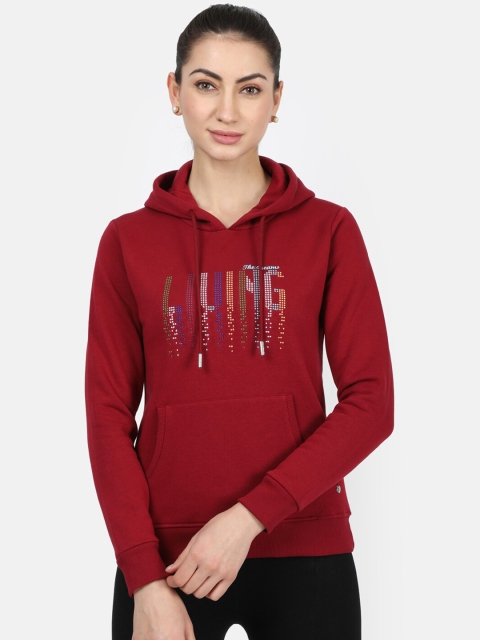 

Monte Carlo Women Maroon Printed Sweatshirt