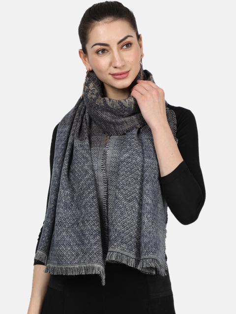 

Monte Carlo Women Grey Woven Design Stole