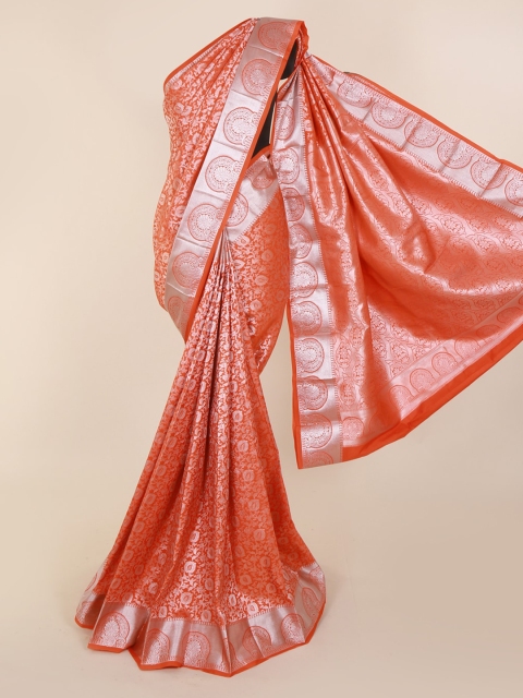 

Pothys Orange Pure Silk Woven Design Kanjeevaram Saree