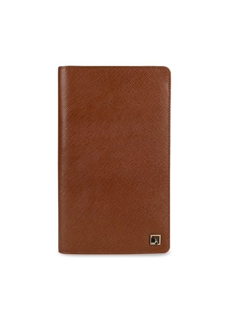 

Da Milano Men Brown Textured Leather Passport Holder
