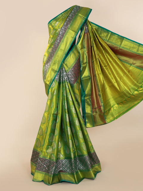 

Pothys Green Woven Design Tissue Saree