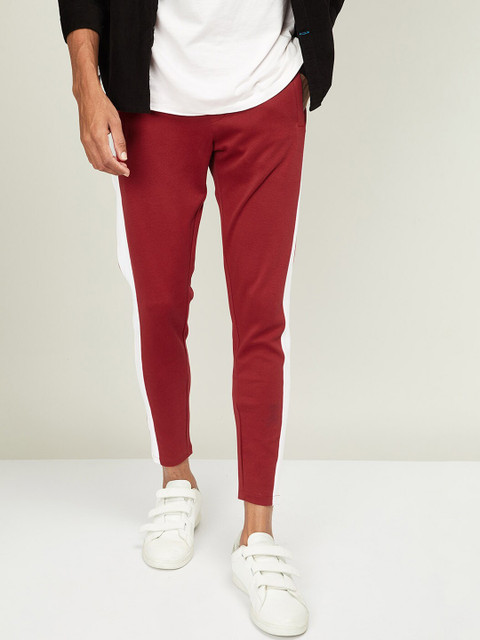 

Bossini Men Red & White Solid Slim-Fit Track Pants