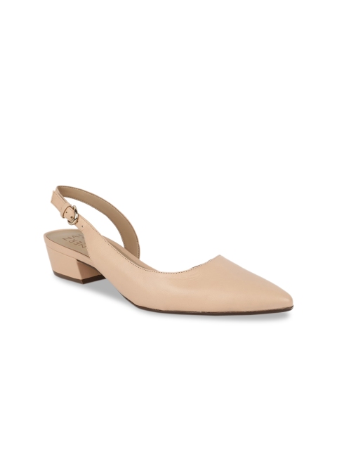 

Naturalizer Women Beige Solid Leather Pumps