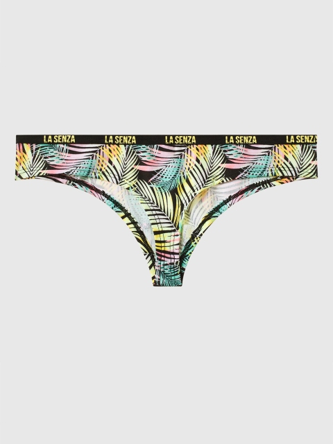 

La Senza Women Black & Yellow Printed Remix Cotton Thongs-11151719-4J8V