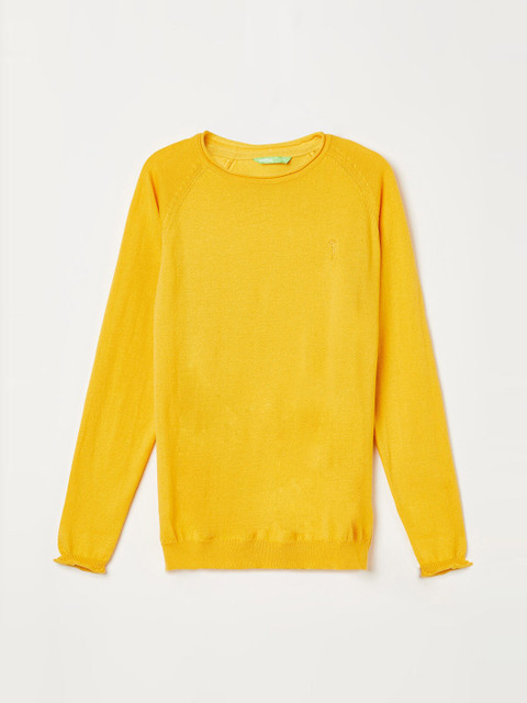 

Bossini Boys Yellow Solid Round Neck T-shirt