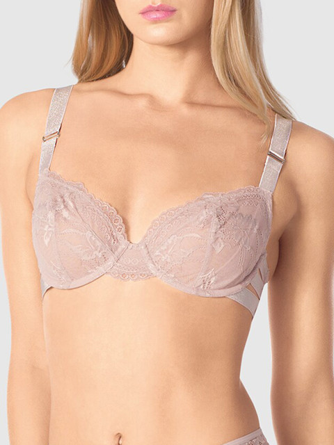 

La Senza Nude-Coloured Lace Non-Padded Underwired Everyday Bra 11157028-0E9E