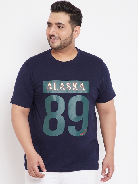 

bigbanana Men Navy Blue Printed Round Neck T-shirt