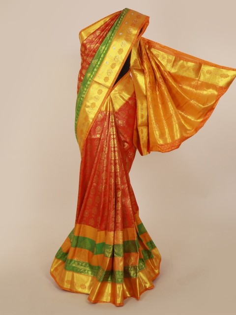 

Pothys Red & Yellow Pure Silk Woven Design Kanjeevaram Saree