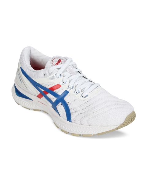 

ASICS Gel-Nimbus 22 Women White Blue Running Shoes