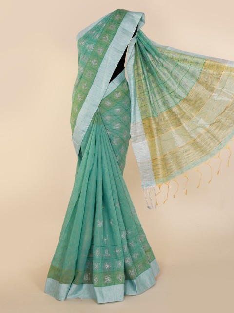 

Pothys Green Woven Design Saree