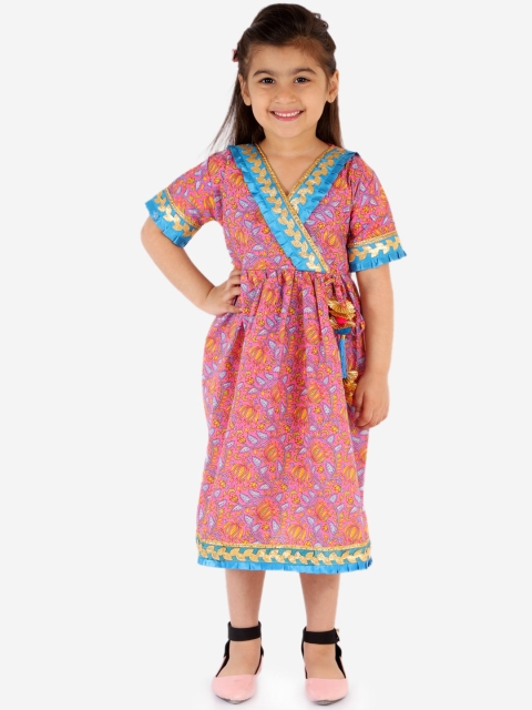 

KID1 Girls Pink Printed Fit and Flare Dress