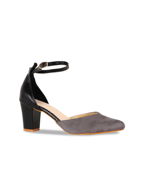 

Kraft Cellar Women Grey & Black Colourblocked Pumps