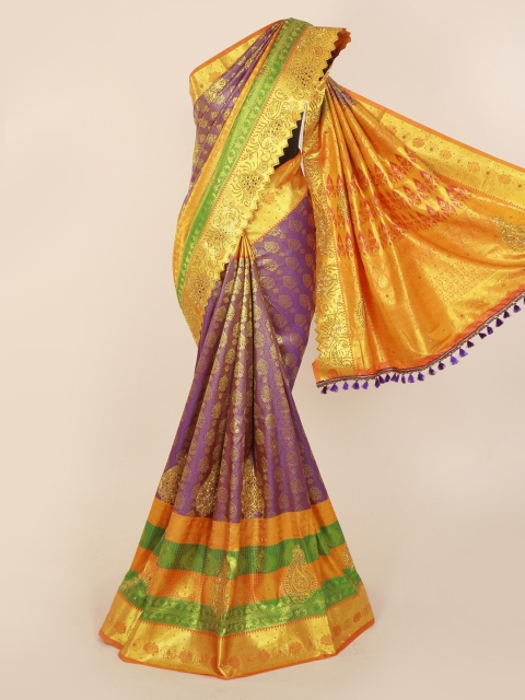 

Pothys Violet Woven Design Kanjeevaram Saree
