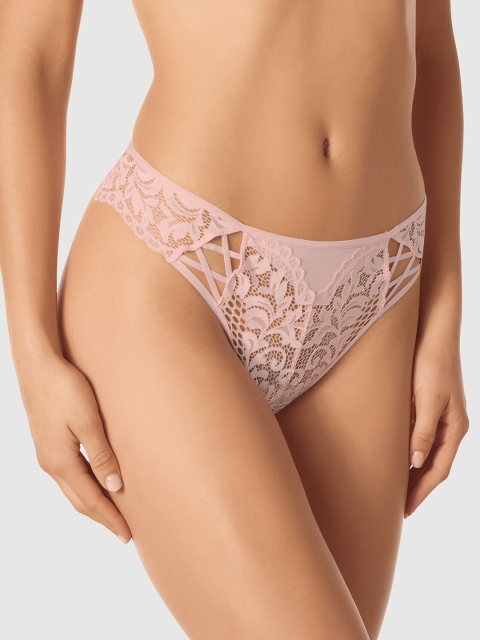 

La Senza Women Pink Self Design Thongs 11144419-15CB
