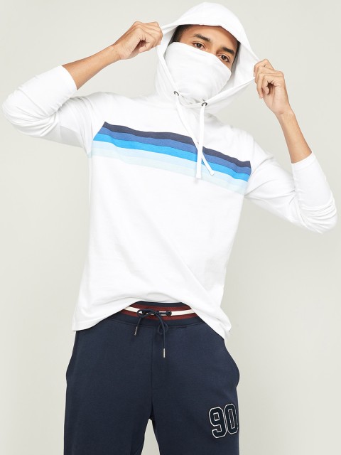 

Bossini Men White Solid Henley Neck T-shirt