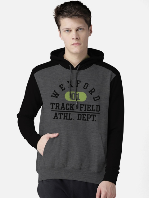 

BULLMER Men Grey Printed Hooded Sweatshirt