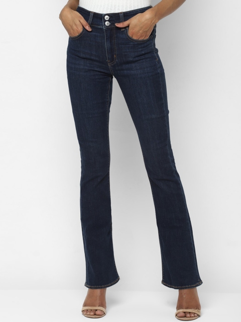 

AMERICAN EAGLE OUTFITTERS Women Blue Flared Mid-Rise Clean Look Stretchable Jeans