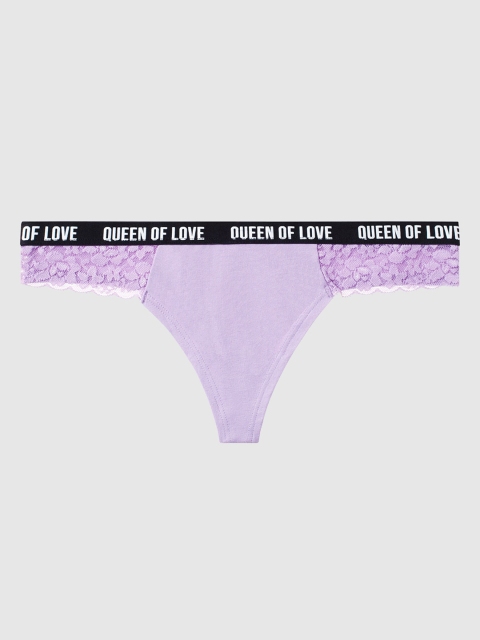

La Senza Women Purple & Black Solid Remix Cotton Thongs 11142988-31P3