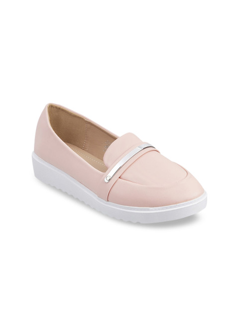 

WALKWAY by Metro Women Pink Solid Slip-On Sneakers
