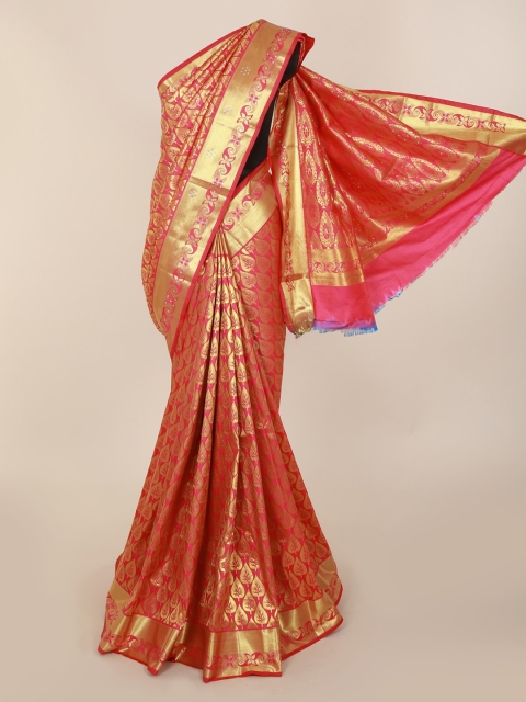 

Pothys Pink Pure Silk Woven Design Kanjeevaram Saree