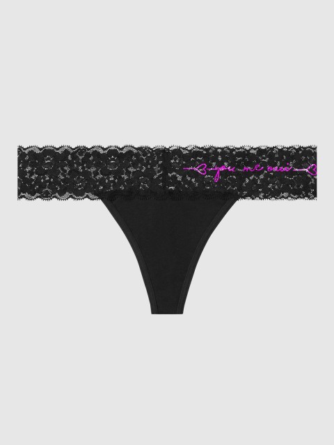

La Senza Women Black Solid Remix Thongs 11059972-4F58