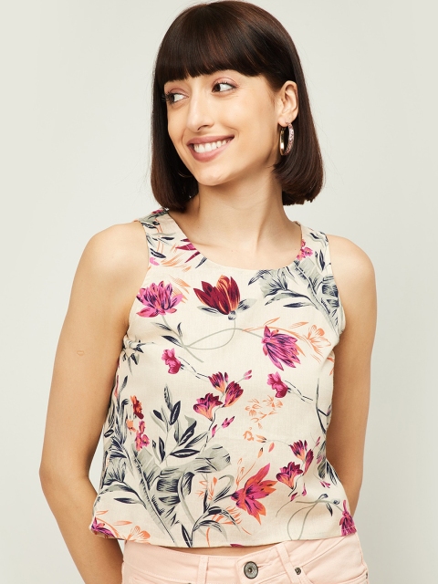 

Ginger by Lifestyle Women Multicoloured Printed Pure Cotton Top, Multi