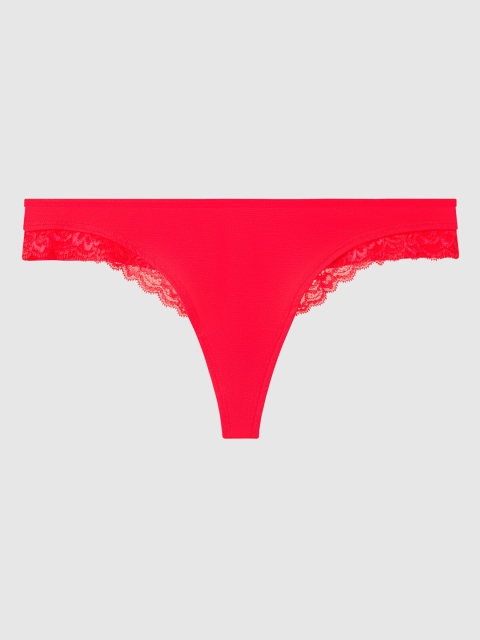 

La Senza Women Red Solid Remix Ultrasoft Lace Thongs-11152282-0TPT